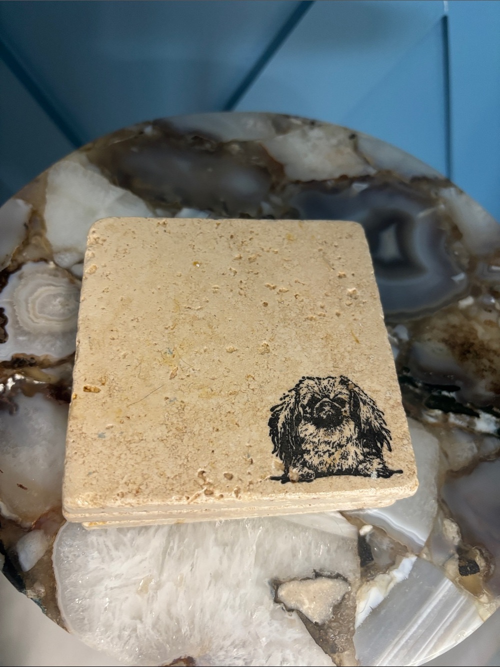 New! 3 Pekingese Coasters